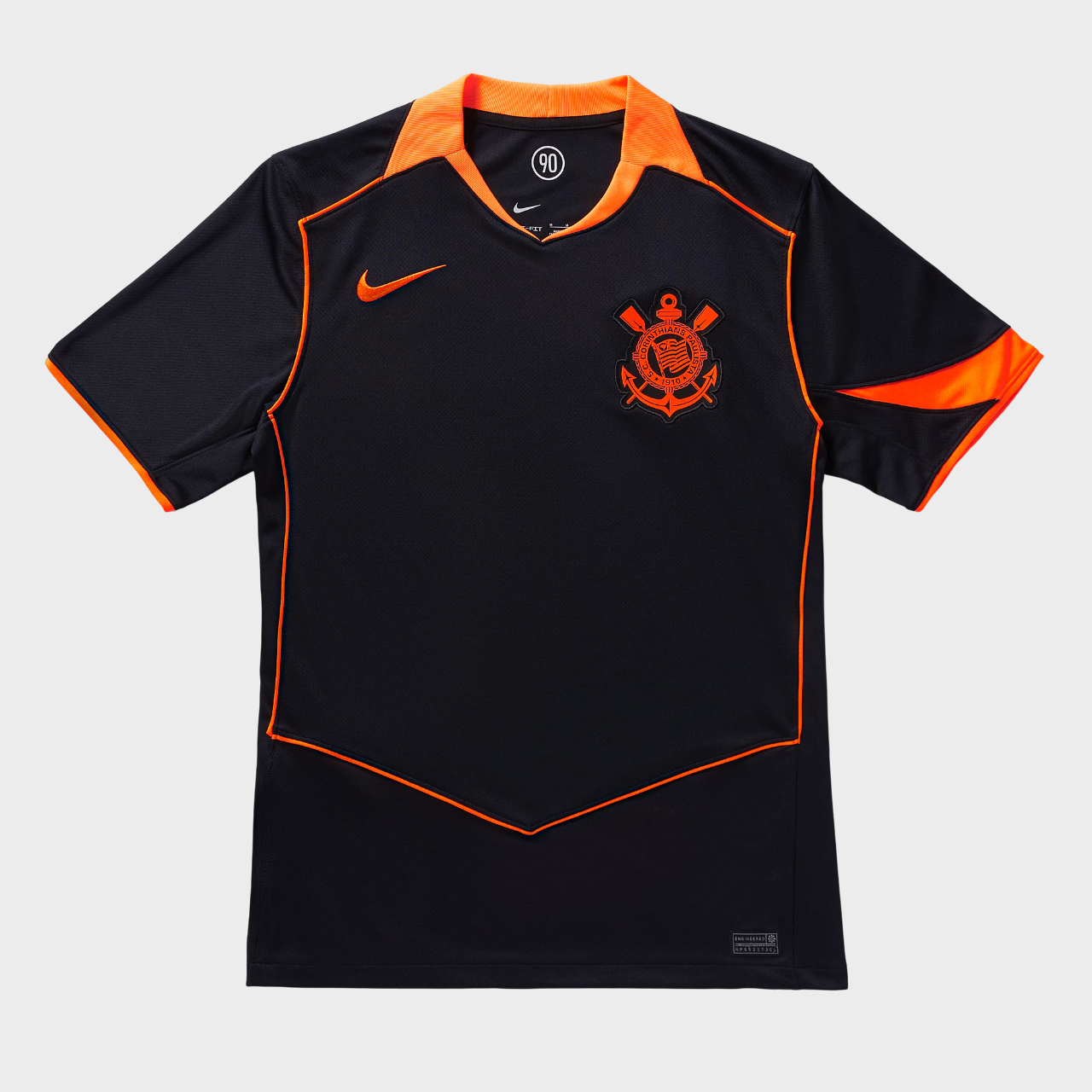 Camisa Corinthians III 25/26 - Torcedor - Preta e Laranja