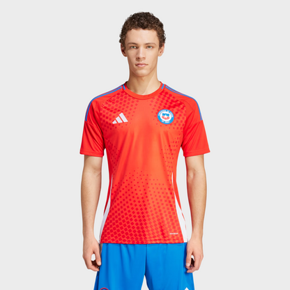 Camisa Chile I 24/25 - Torcedor Adidas Masculina - Vermelho