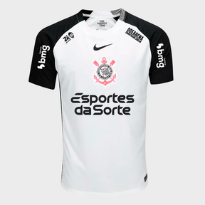 Camisa Corinthians I 25/26 - Torcedor - Branca + Patrocínios