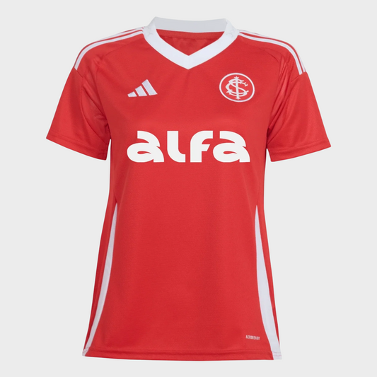 Camisa Internacional Feminina I 25/26 - Vermelha + Patrocínios