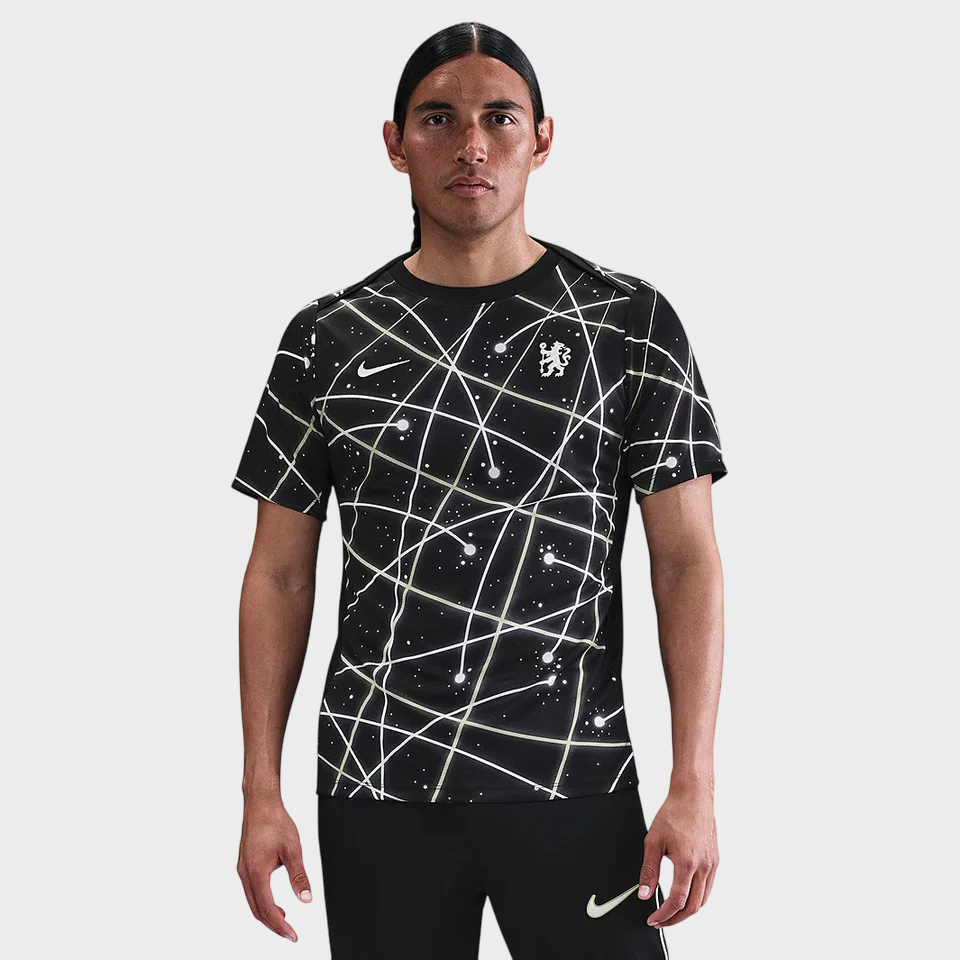 Camisa Chelsea Pré-Jogo 25/26 Nike Torcedor Masculina - Preta