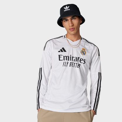 Camisa Real Madrid I Manga Longa 24/25 Torcedor Adidas - Branca