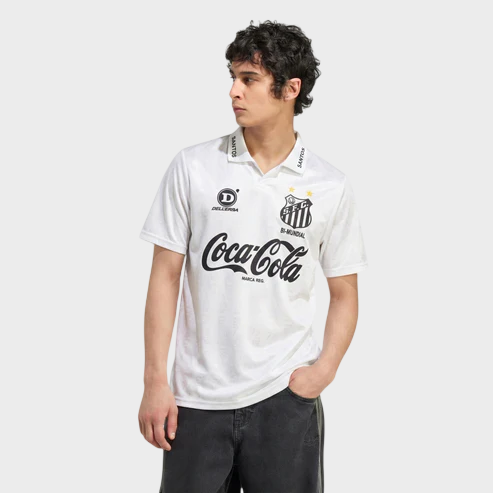 Camisa Santos I 1993/1994 Retrô - Branca - Coca-Cola