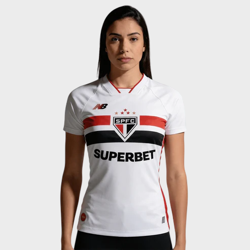 Camisa São Paulo Feminina I 26/27 - Branca