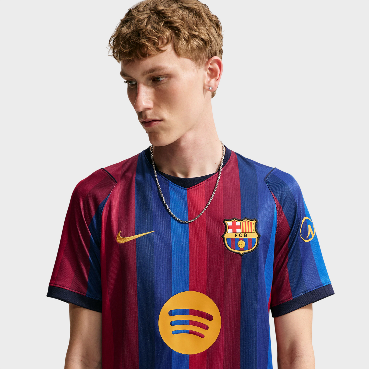 Camisa Barcelona I 26/27 - Torcedor Nike Masculina - Azul e Grená