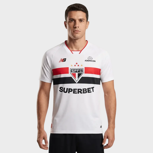Camisa São Paulo I 26/27 - Branca e Vermelha