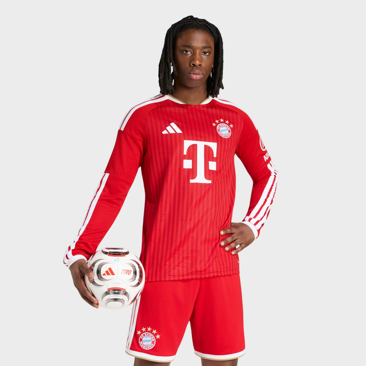 Camisa Bayer de Munique I Manga Longa 26/27 Torcedor - Vermelha