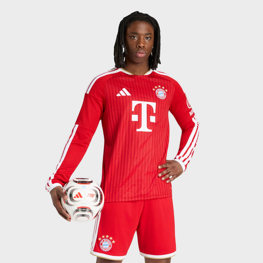 Camisa Bayer de Munique I Manga Longa 26/27 Torcedor - Vermelha