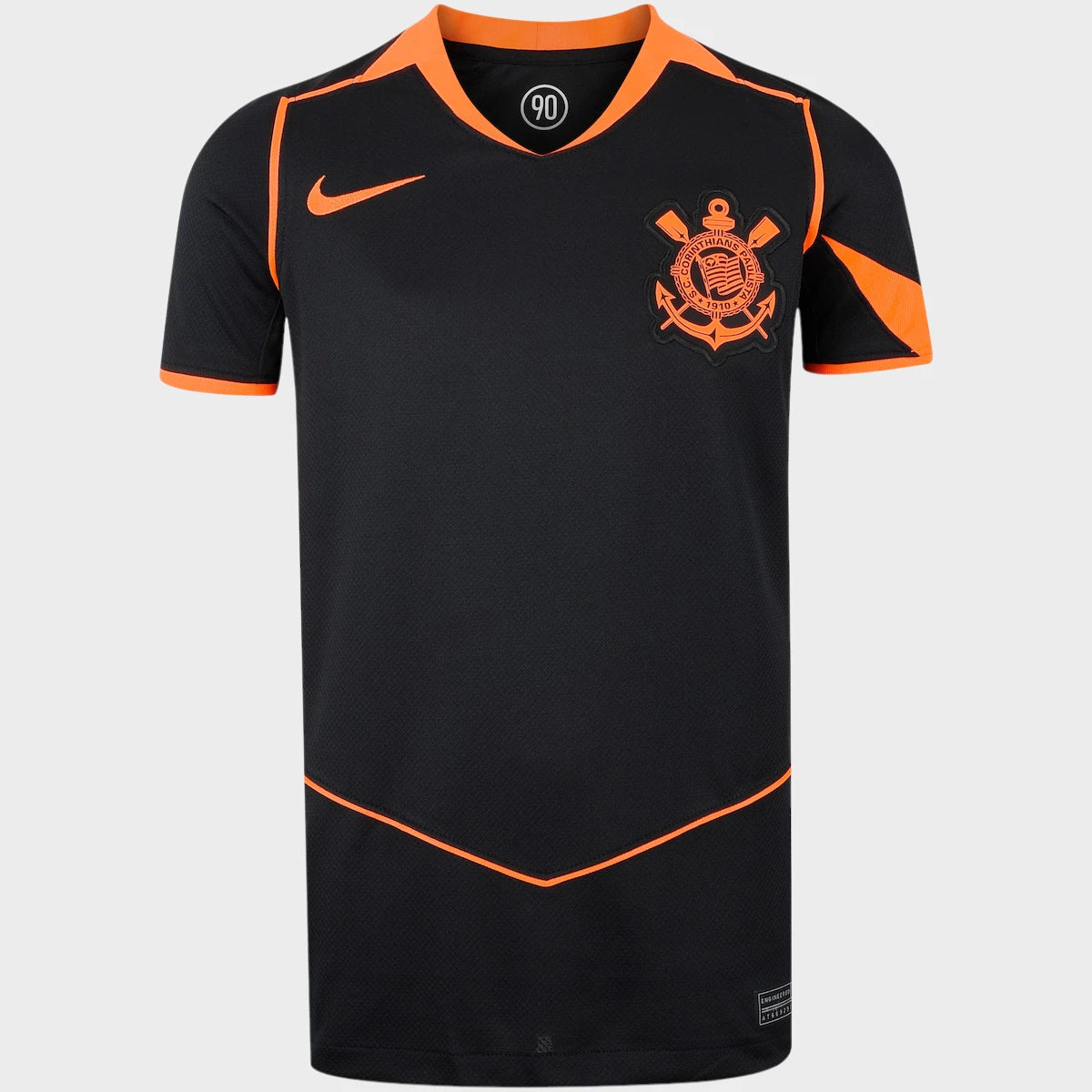 Camisa Corinthians III 25/26 - Torcedor - Preta e Laranja