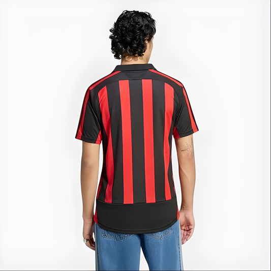 Camisa Milan I 2006/2007 Adidas Torcedor - Vermelha e Preto - Retrô