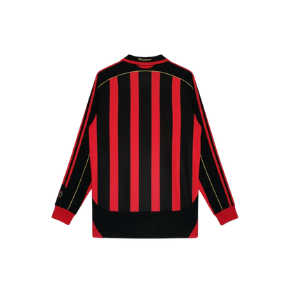 Camisa Milan I 2006/2007 Manga Longa - Retrô - Preto e Vermelho