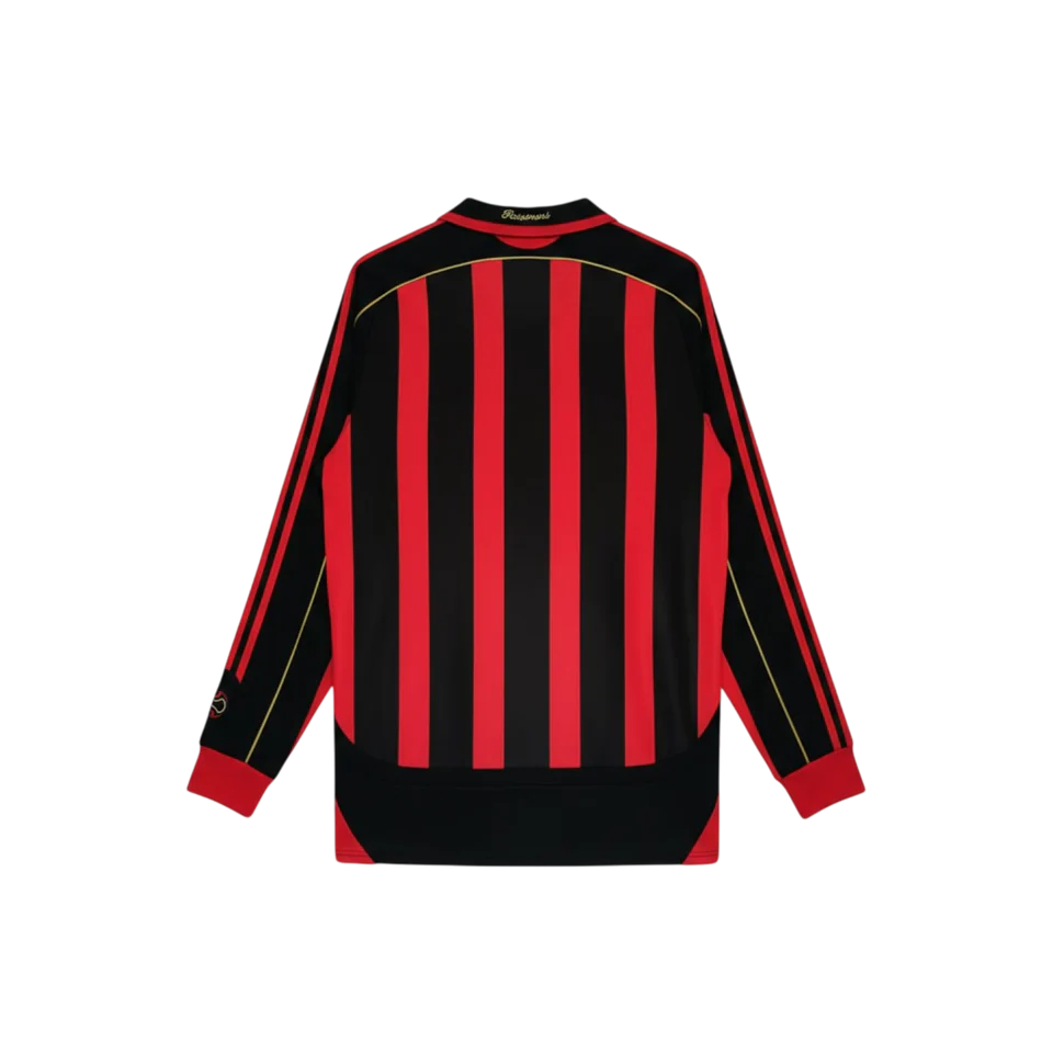 Camisa Milan I 2006/2007 Manga Longa - Retrô - Preto e Vermelho