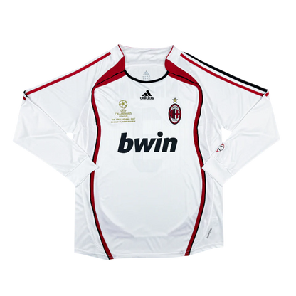Camisa Milan II 2006/2007 Manga Longa - Retrô - Branca