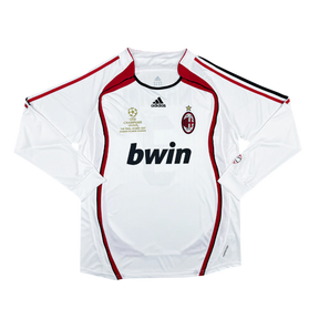 Camisa Milan II 2006/2007 Manga Longa - Retrô - Branca