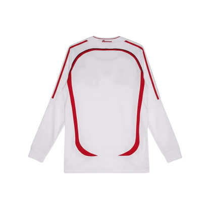 Camisa Milan II 2006/2007 Manga Longa - Retrô - Branca