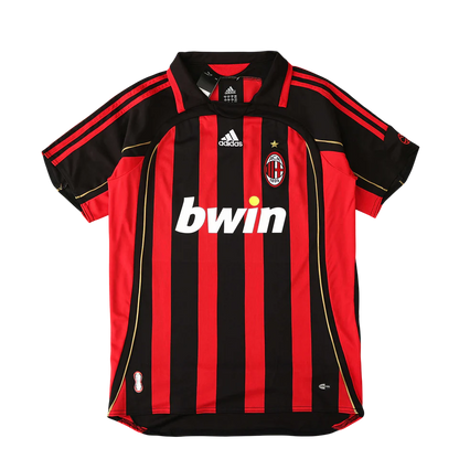 Camisa Milan I 2006/2007 Adidas Torcedor - Vermelha e Preto - Retrô