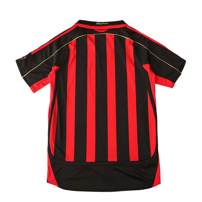 Camisa Milan I 2006/2007 Adidas Torcedor - Vermelha e Preto - Retrô