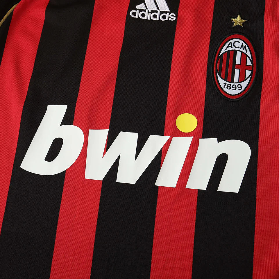 Camisa Milan I 2006/2007 Adidas Torcedor - Vermelha e Preto - Retrô