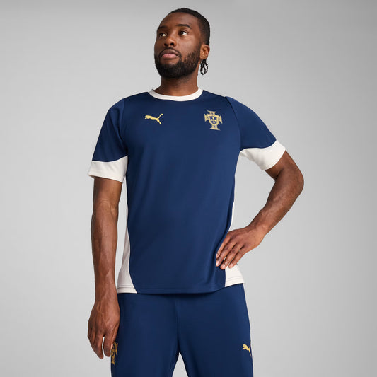 Camisa Portugal Treino 25/26 - Torcedor Puma Masculina - Azul Marinho
