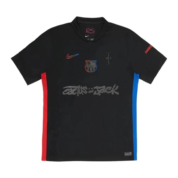 Camisa Barcelona Away x Travis Scott 24/25 - Torcedor Masculino - All Black